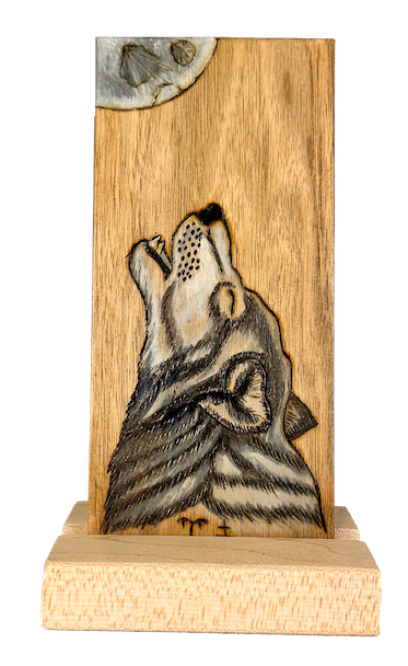 Wolf Moon Desktop Sculpture